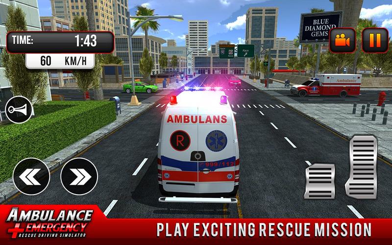 911 Ambulance City Rescue Game Captura de tela 1