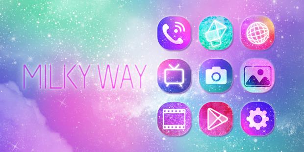 Milky Way GO Launcher Theme Скриншот 0