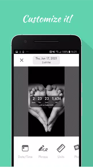 Baby Countdown Widget Capture d'écran 1