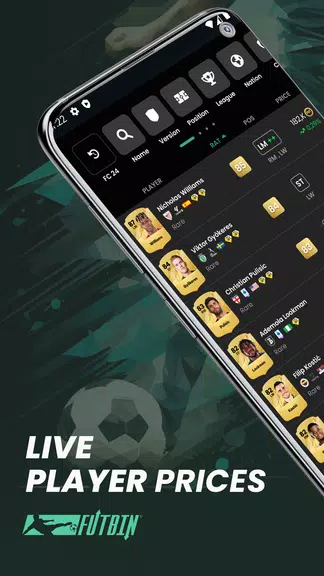 FUTBIN 24 Database & Draft स्क्रीनशॉट 0