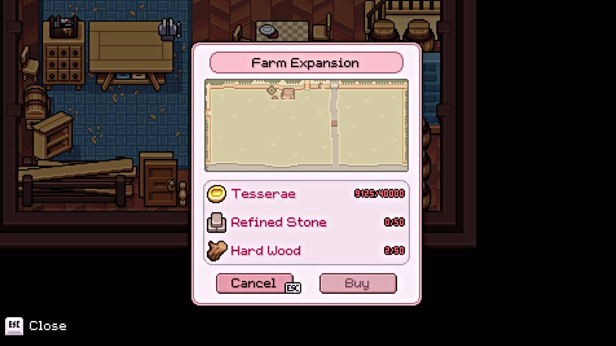 Farm Expansion requirements