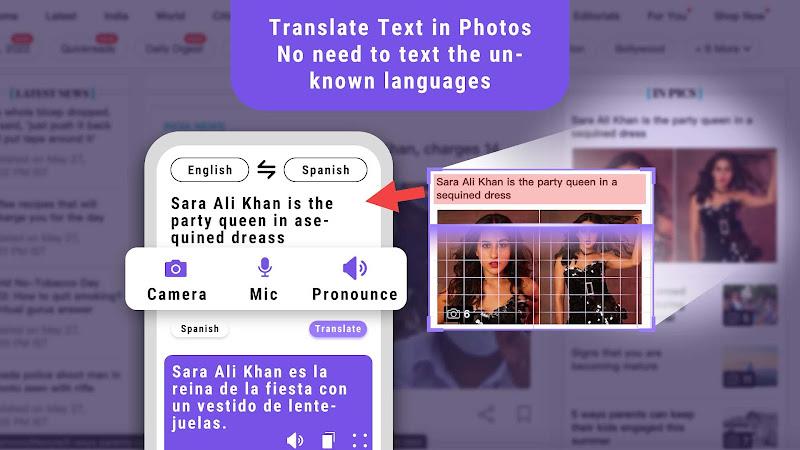 Translate Less with Text Voice Captura de tela 2