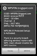 WPSPIN. WPS Wireless Scanner. Tangkapan skrin 0