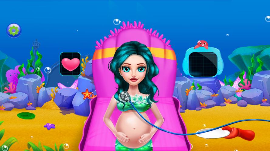 Pregnant Mermaid Mommy Salon Screenshot 1