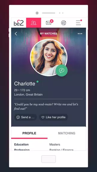 Schermata be2 – Matchmaking for singles 2