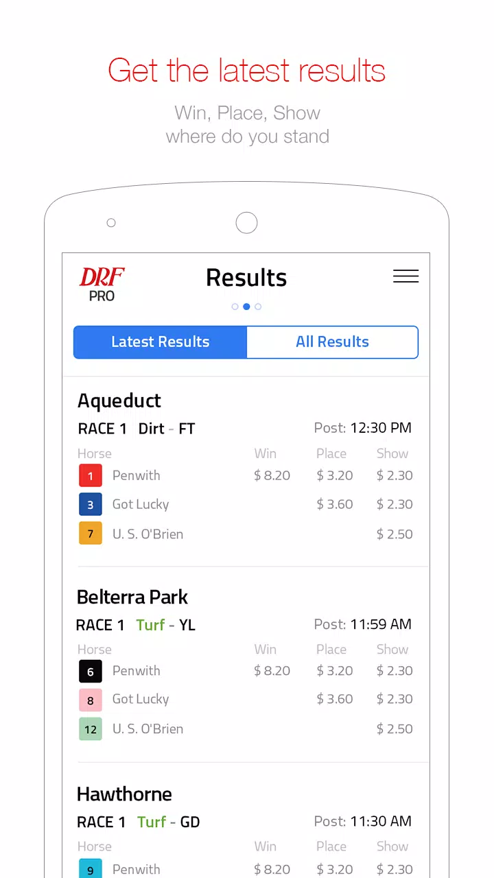 Daily Racing Form Zrzut ekranu 1