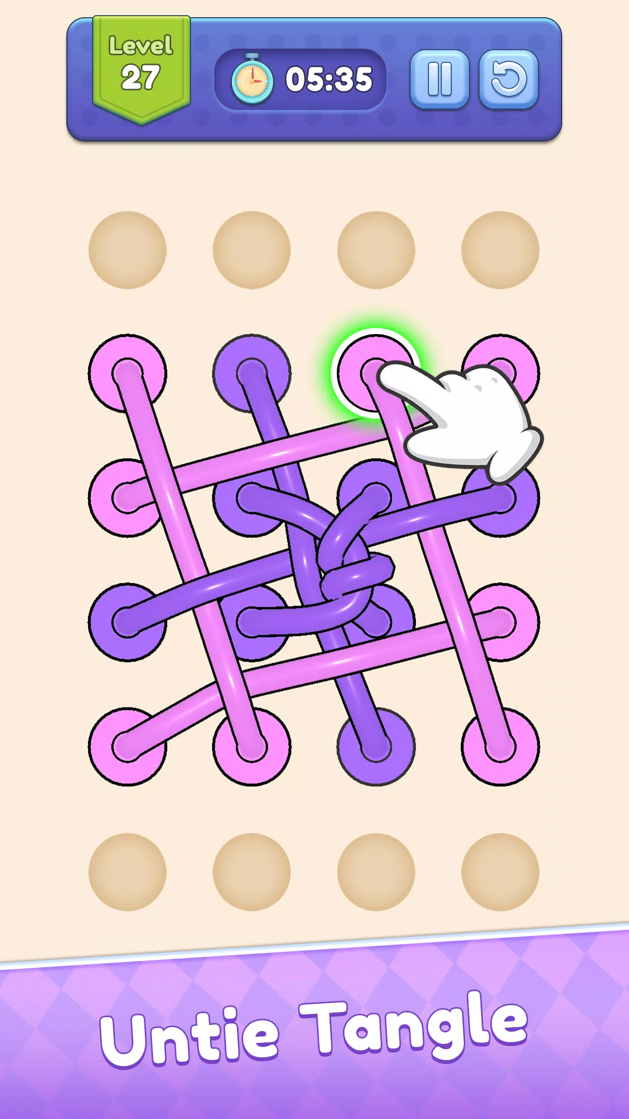 Tangle Out: Rope Puzzle Captura de pantalla 0