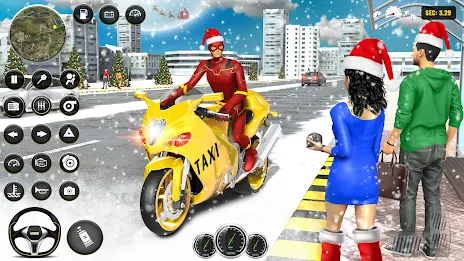 Superhero Bike Taxi: Bike Game Ảnh chụp màn hình 0