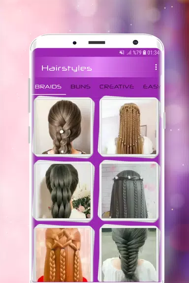 Hairstyles Step by Step Videos Schermafbeelding 0