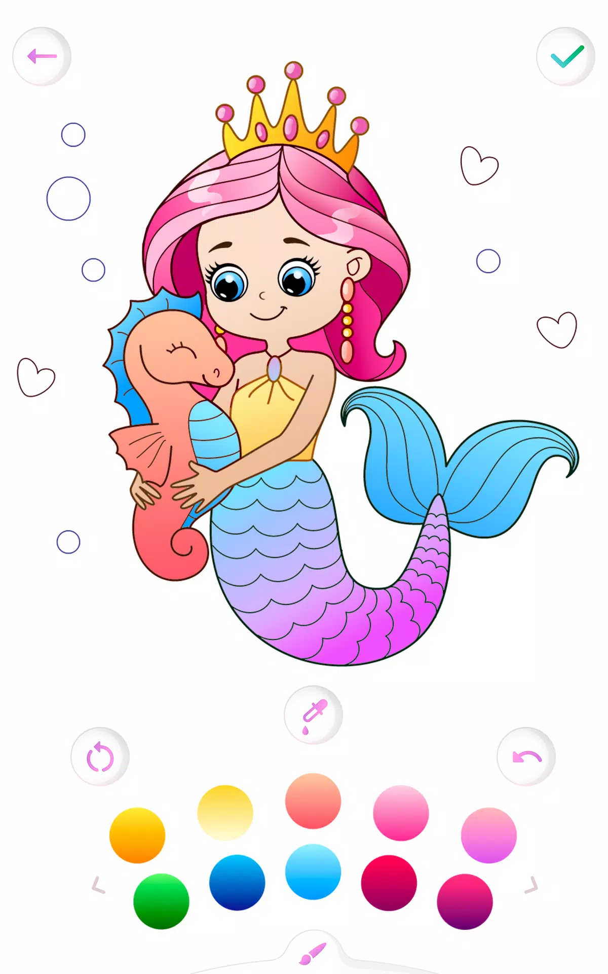 Mermaid coloring book gradient应用截图第1张