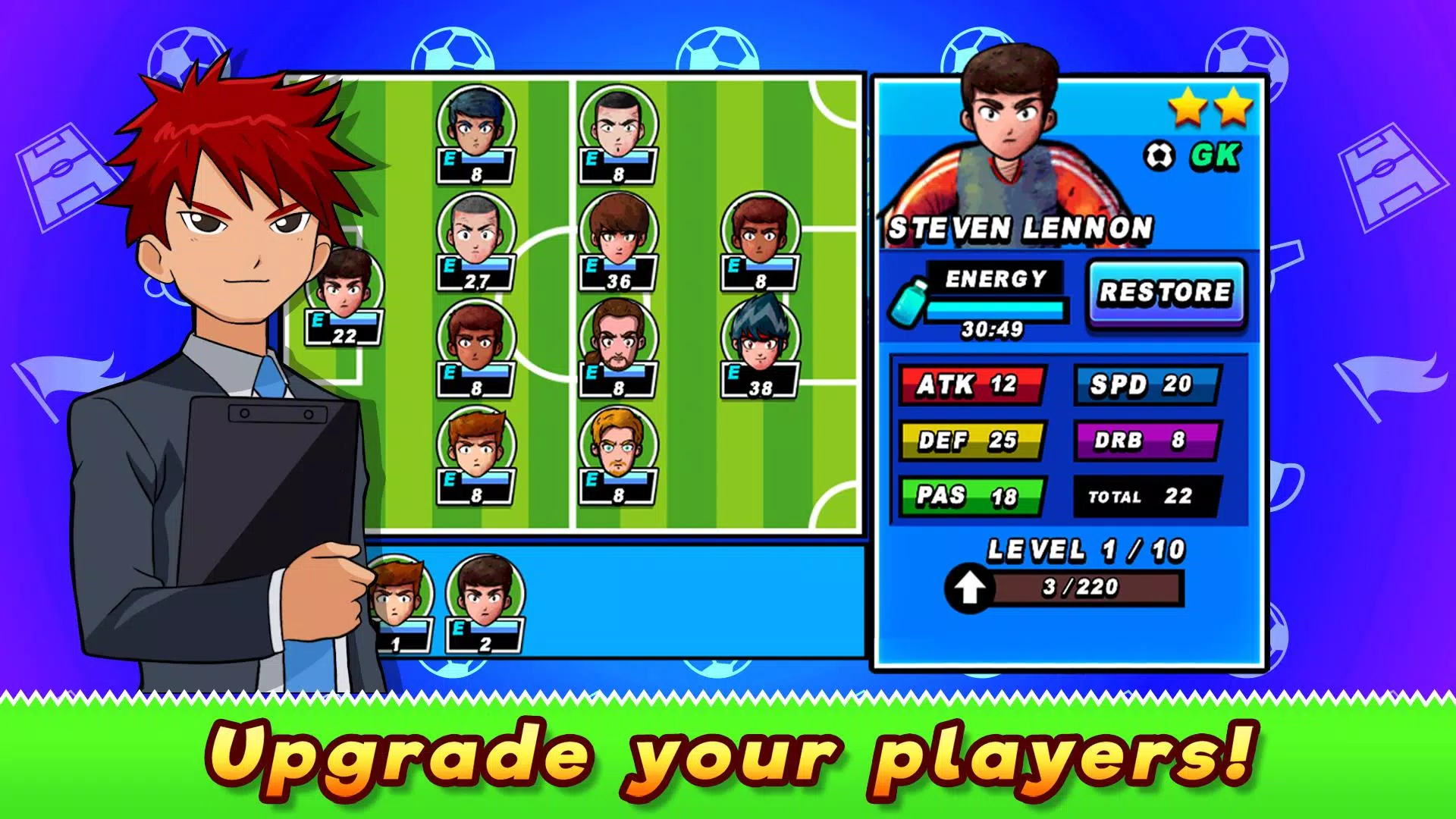 Soccer Heroes RPG ဖန်သားပြင်ဓာတ်ပုံ 1