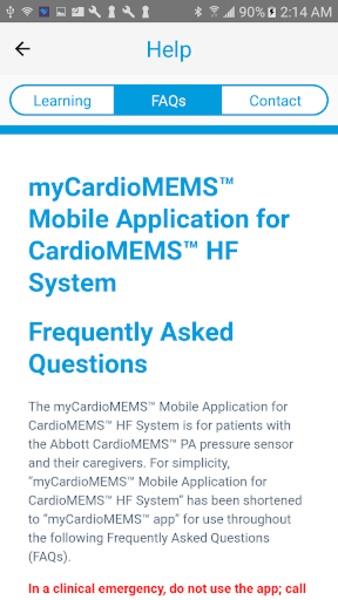 myCardioMEMS™ Schermafbeelding 1