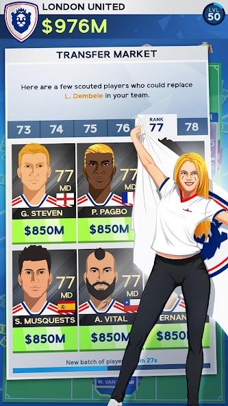 Idle Eleven - Soccer tycoon Mod Schermafbeelding 3