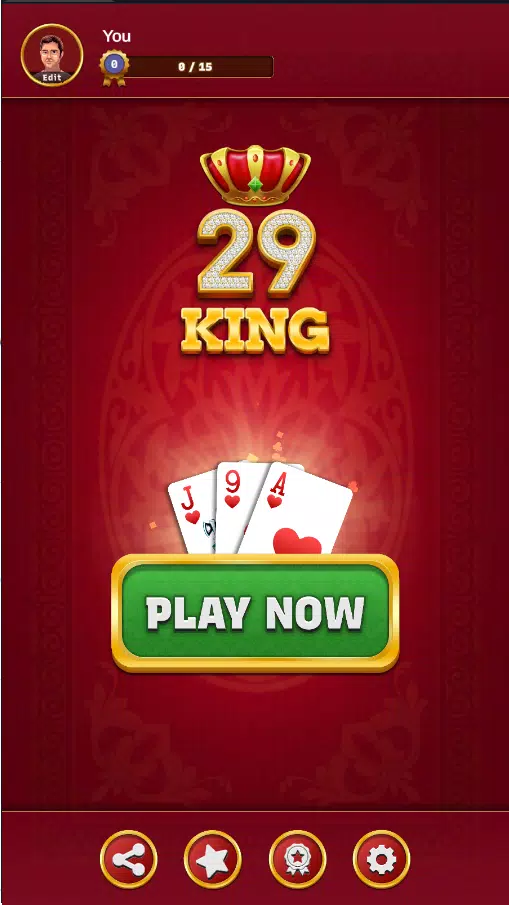 29 King Card Game Offline ဖန်သားပြင်ဓာတ်ပုံ 0