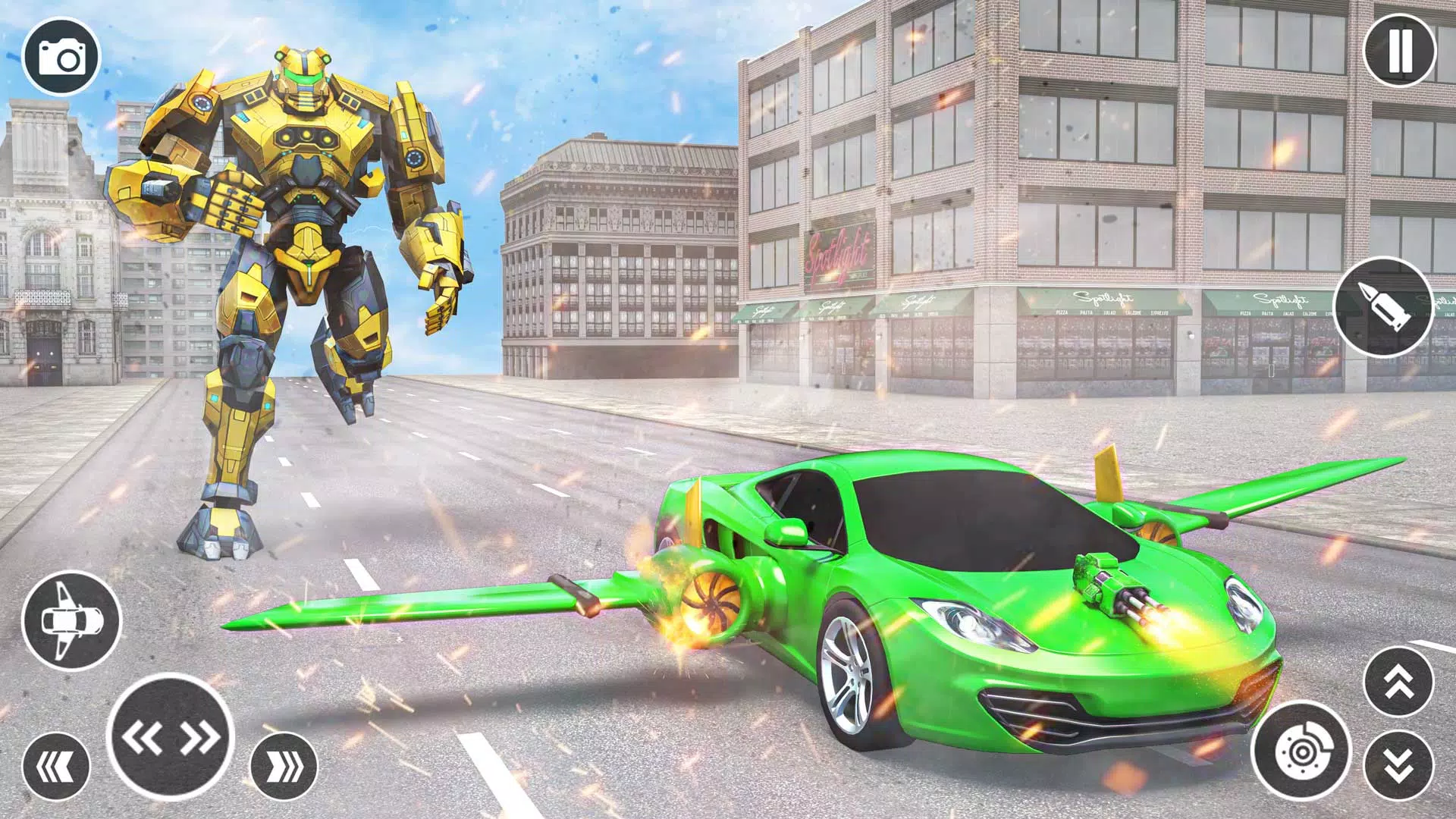 Flying Car Robot Shooting Game ภาพหน้าจอ 3