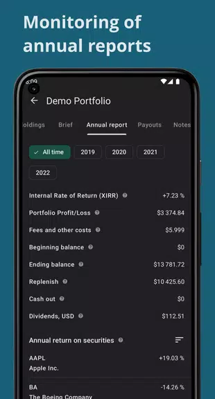 Investing portfolio tracker Screenshot 3