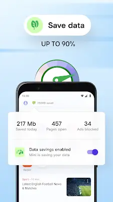 Opera Mini: Fast Web Browser Tangkapan skrin 3