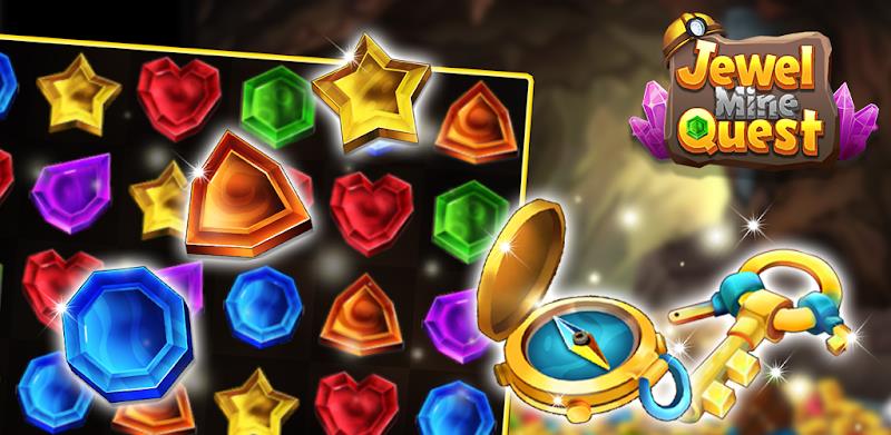 Jewel Mine Quest: Match-3 ဖန်သားပြင်ဓာတ်ပုံ 1