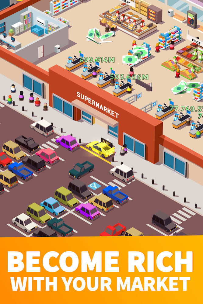 Idle Supermarket Tycoon Mod স্ক্রিনশট 1