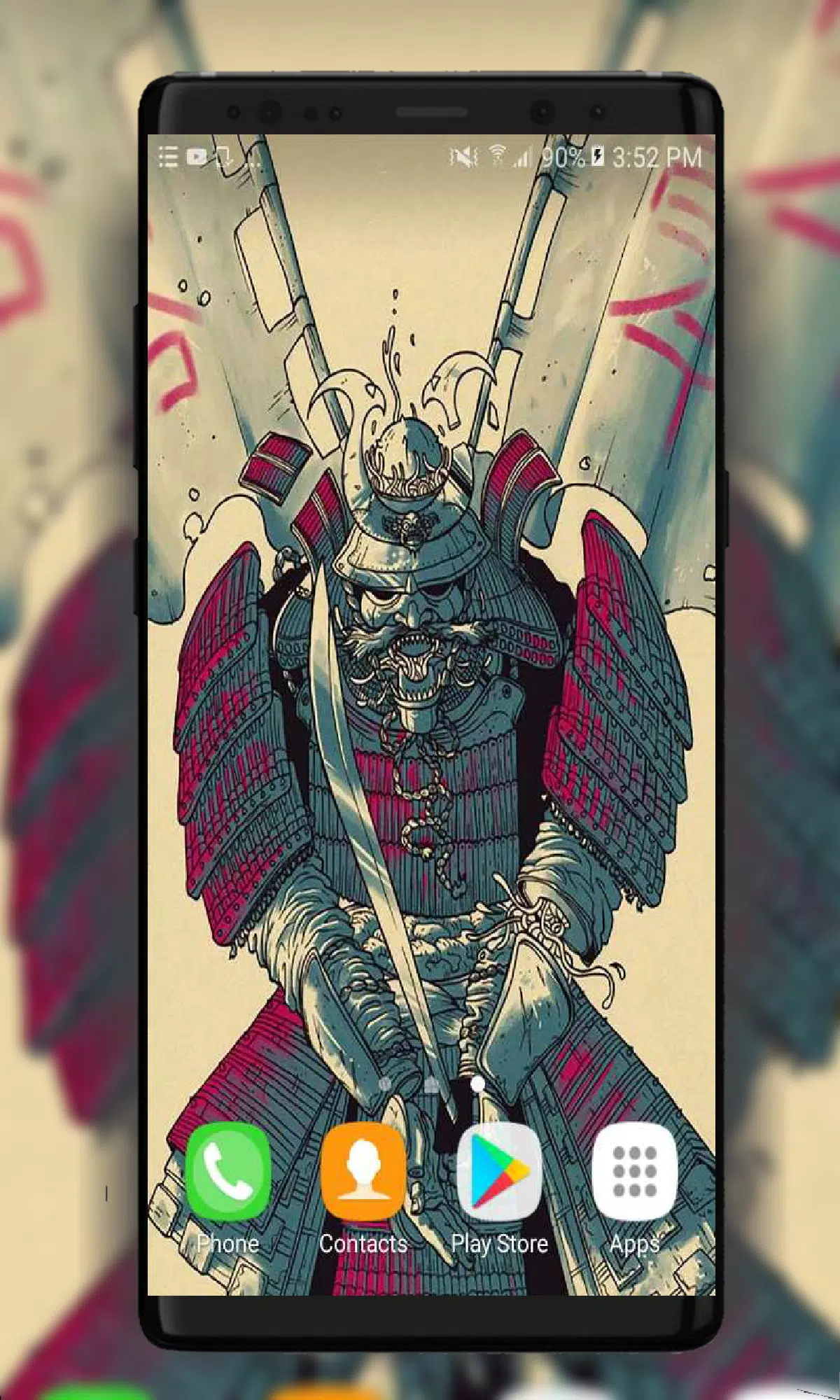 Samurai Art Wallpaper Capture d'écran 2