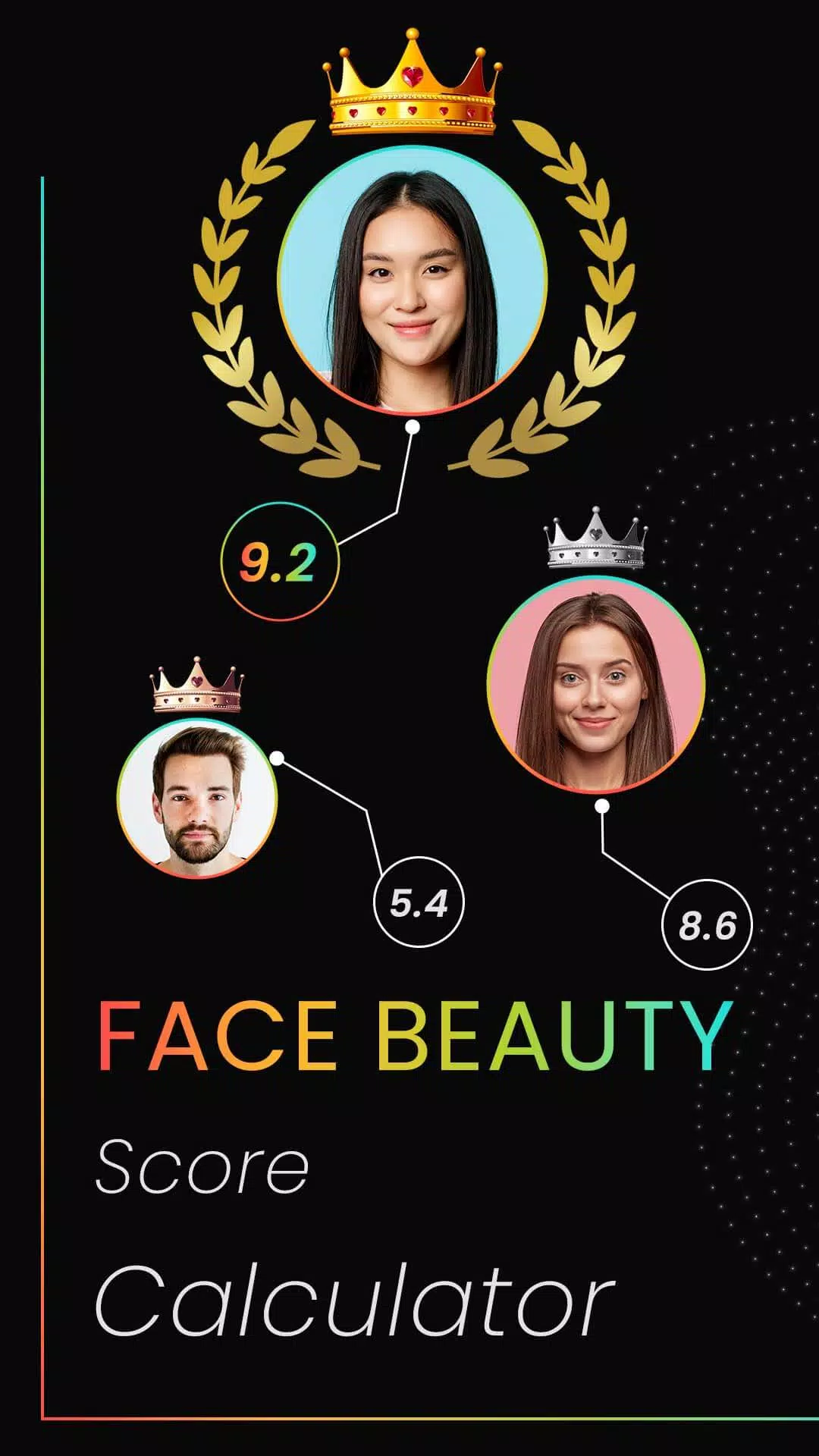 Face Beauty Score Calc & Tips स्क्रीनशॉट 1