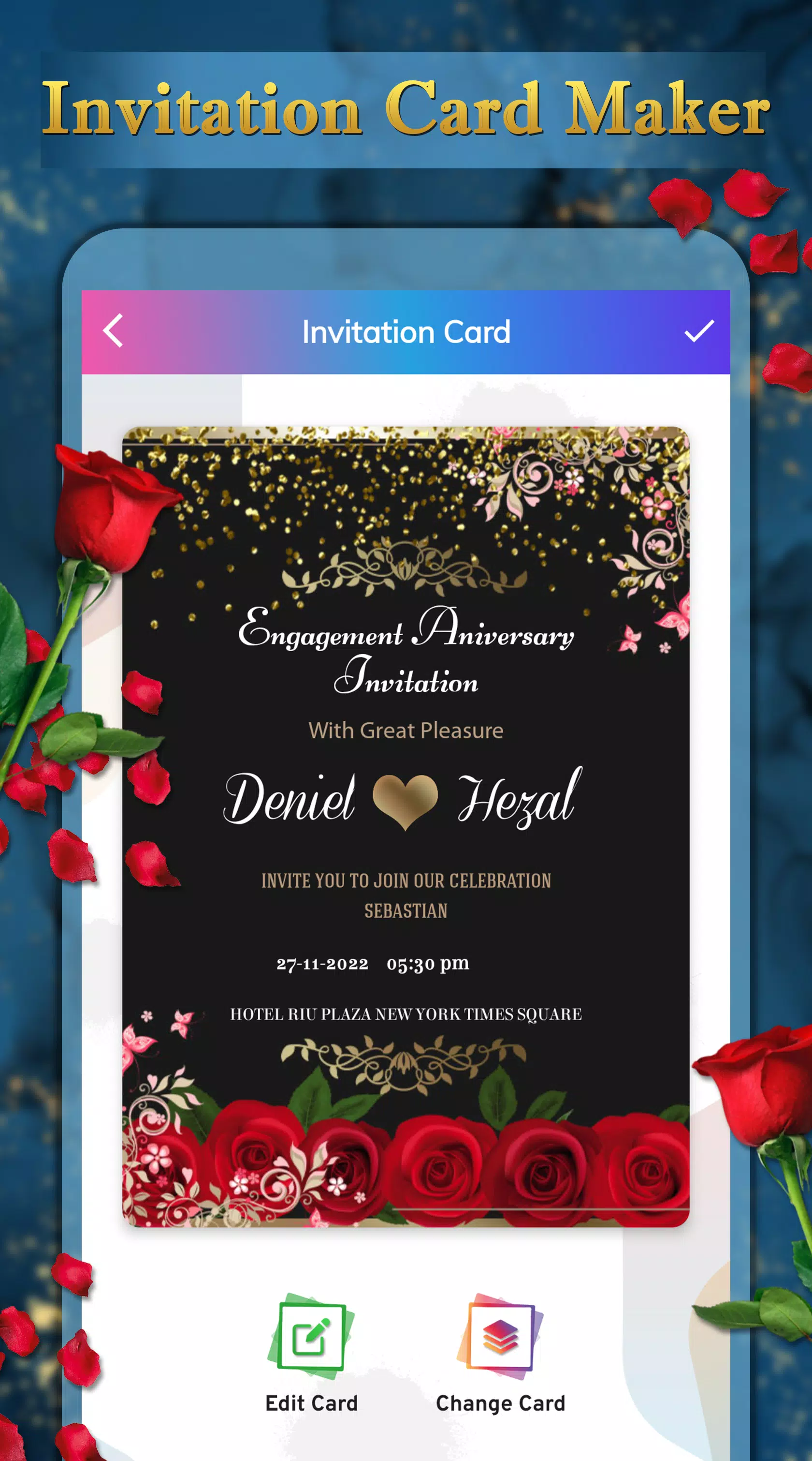 Invitation Card Maker ภาพหน้าจอ 2