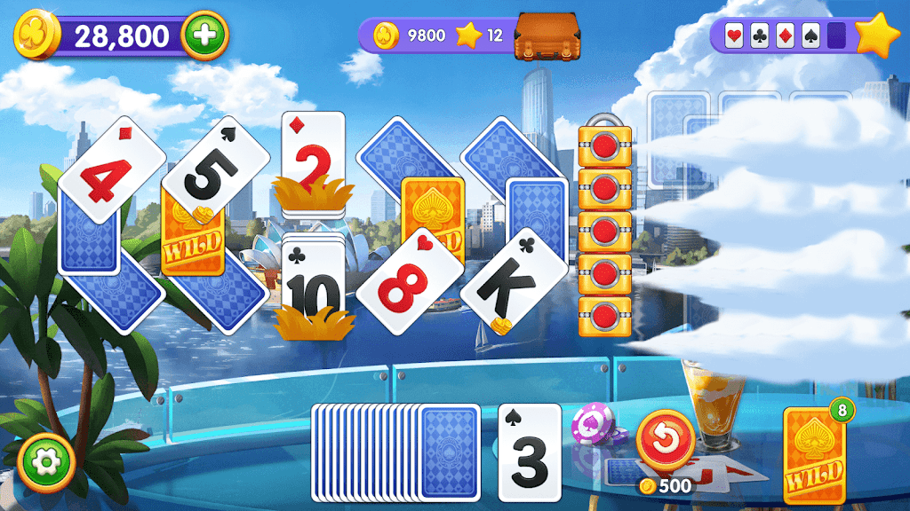 Solitaire Trip: Classic Tripeaks Card Game Schermafbeelding 2