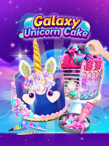 Galaxy Unicorn Cake Tangkapan skrin 3