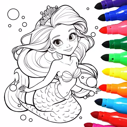 Mermaid Coloring:Mermaid games