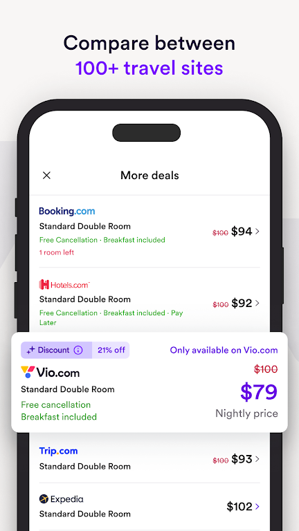 Vio.com: Hotels & travel deals Screenshot 2