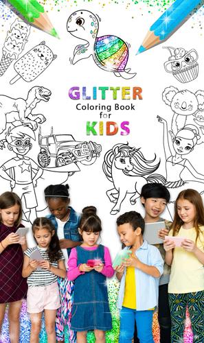 Glitter Coloring Game for Kids Zrzut ekranu 0