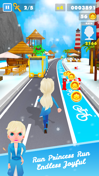 Subway Icy Princess Rush Mod Скриншот 0