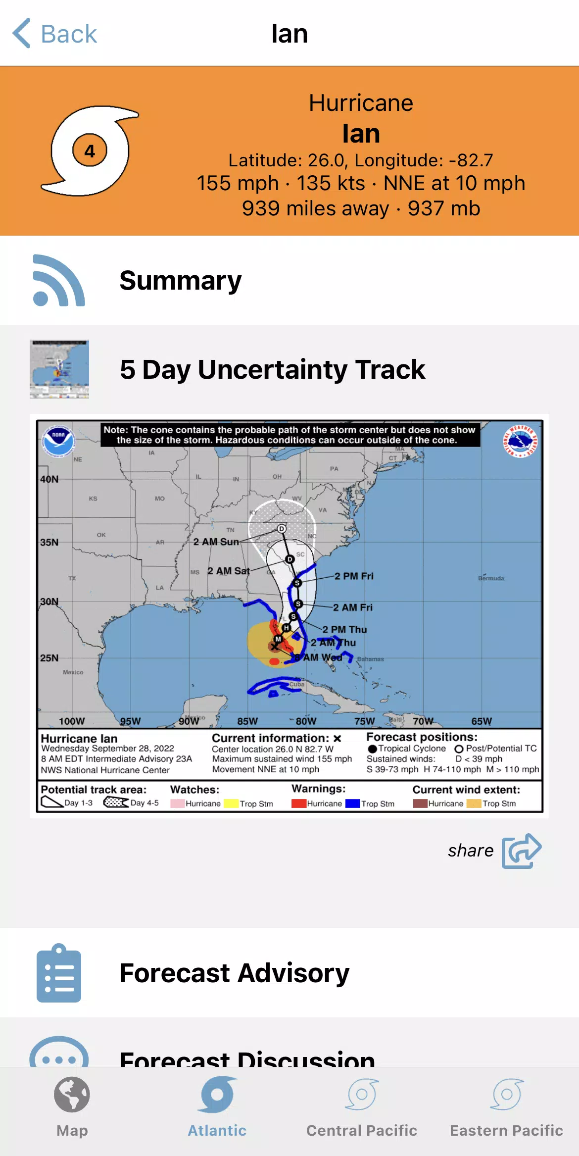 Tropical Hurricane Tracker Capture d'écran 2