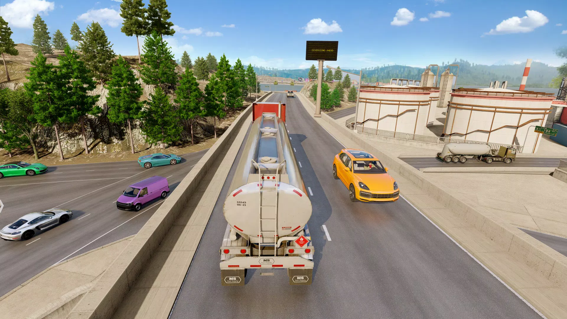 Truck Driving Sim Oil War Game スクリーンショット 1