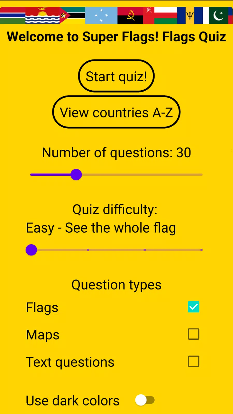 Super Flags! Flag Quiz Скриншот 0