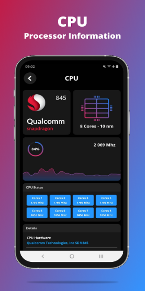 G-CPU:Monitor CPU, RAM, Widget Ảnh chụp màn hình 2