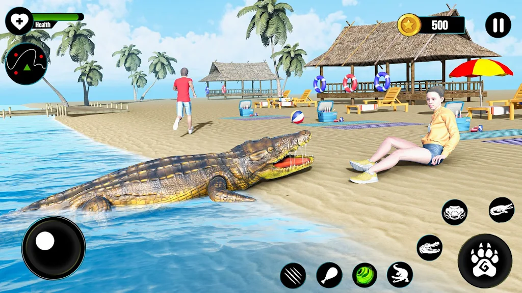 Crocodile Attack Animal games Ekran Görüntüsü 1