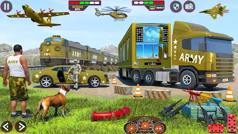 Army Car Truck Transport Games Captura de pantalla 1