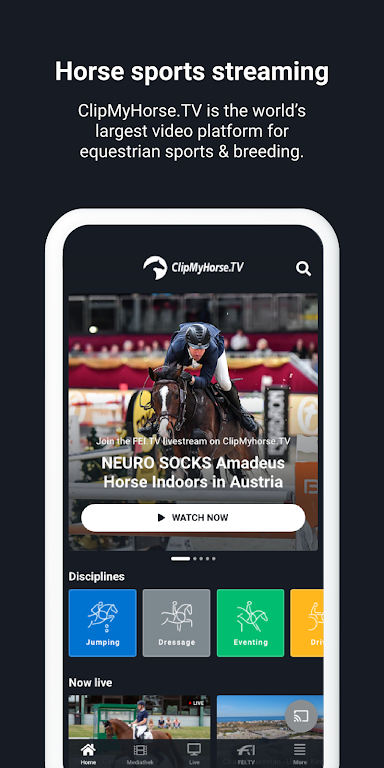 ClipMyHorse.TV & FEI.TV Tangkapan skrin 1