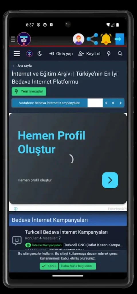İnternet ve Eğitim Arşivi Tangkapan skrin 1