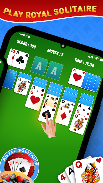 Royal Solitaire Card Game Скриншот 1