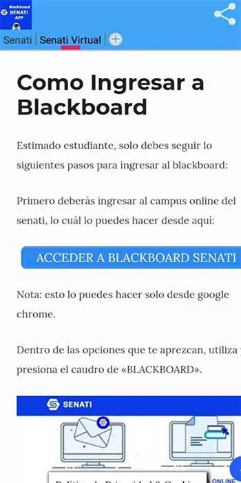 Senati Blackboard স্ক্রিনশট 1