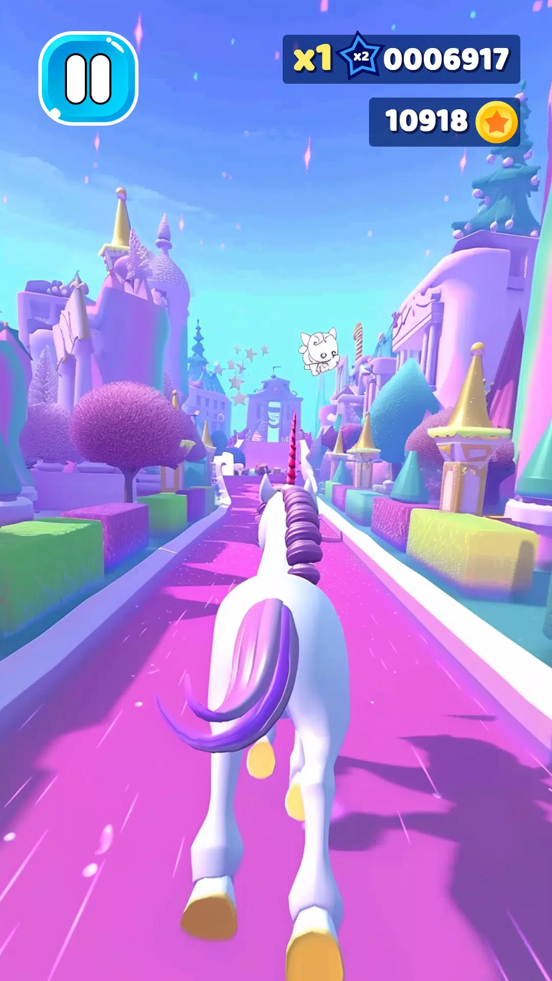 Juego de Carrera de Unicornios Captura de pantalla 1