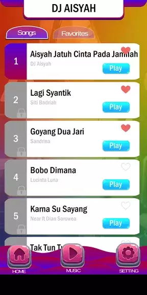 Piano Tiles DJ Aisyah Jamilah Zrzut ekranu 2