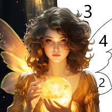 Fairytale Color by number game