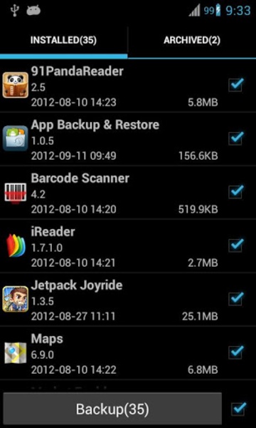 Schermata Super Backup: SMS and Contacts 3