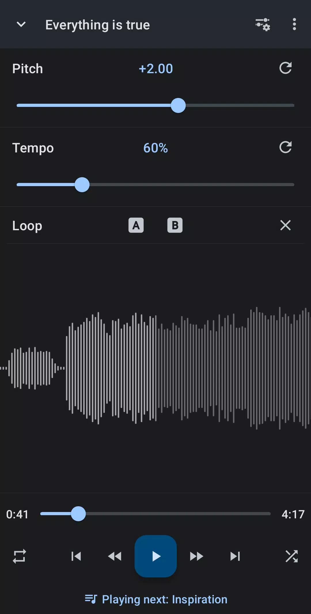 Music Speed Changer स्क्रीनशॉट 0