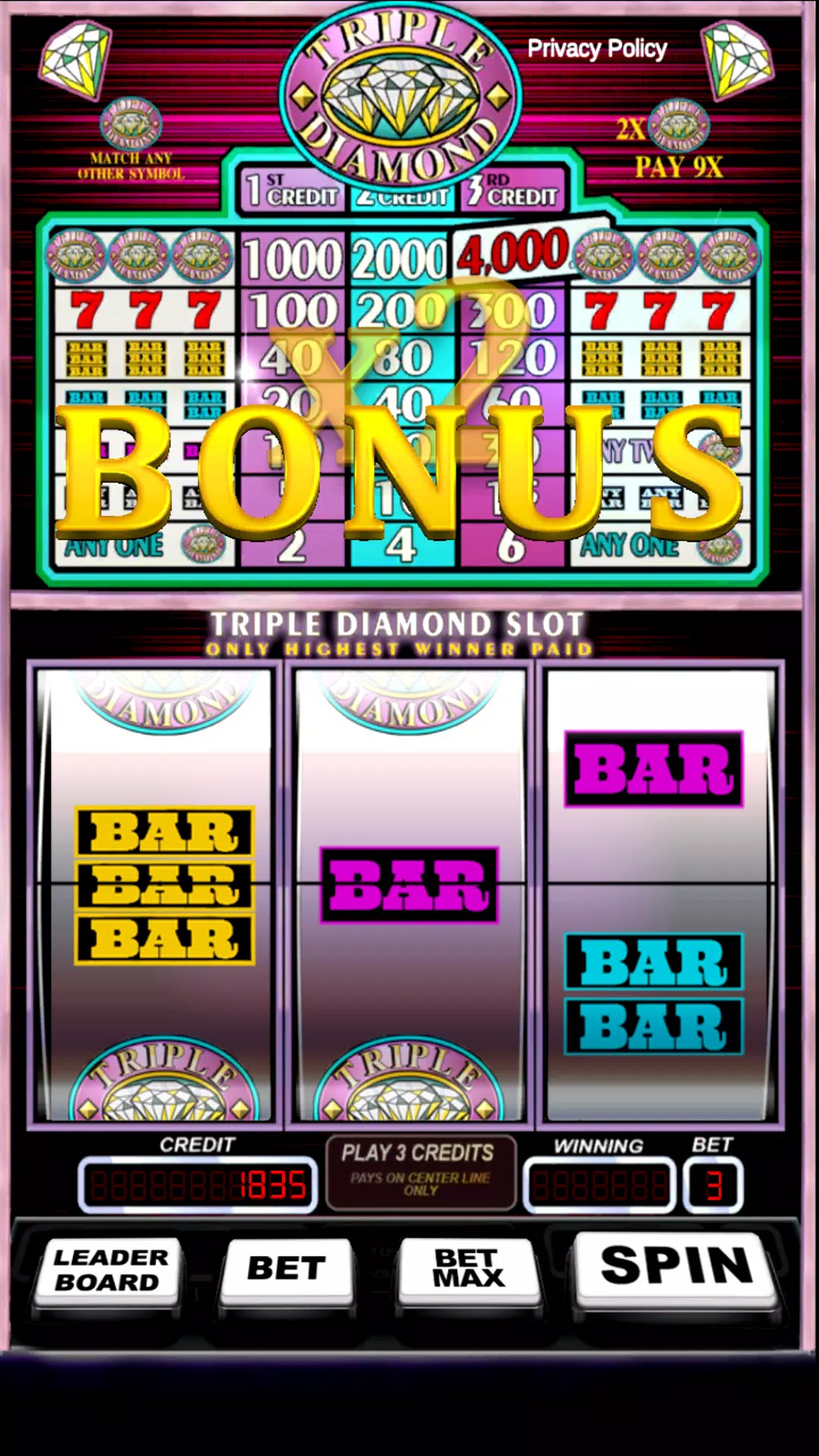 Triple Pay Diamond Slot スクリーンショット 1