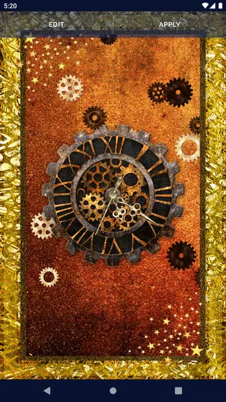 Steampunk Clock Wallpaper 스크린샷 2