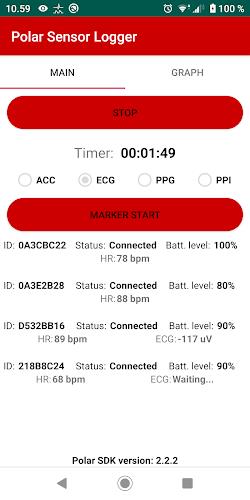 Polar Sensor Logger स्क्रीनशॉट 0